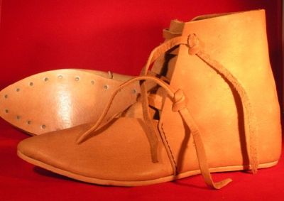 14th Century Womens Laced Ankle Boots